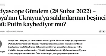 EDAM Direktörü Sinan Ülgen, Rusya’nın Ukrayna’ya saldırılarının beşinci gününü Medyascope Gündem için yorumladı.